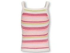 Kids ONLY striktop ecru med striber